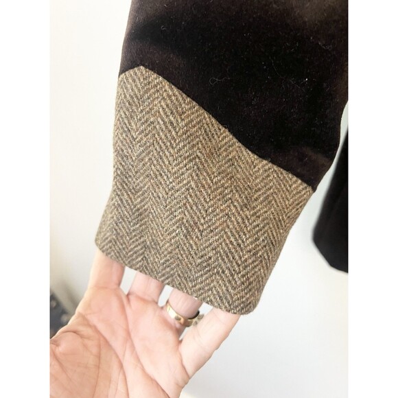 Coldwater Creek Military Velvet Coat Size 10 Brown Whimsigoth Equestrian Vintage - Picture 6 of 7